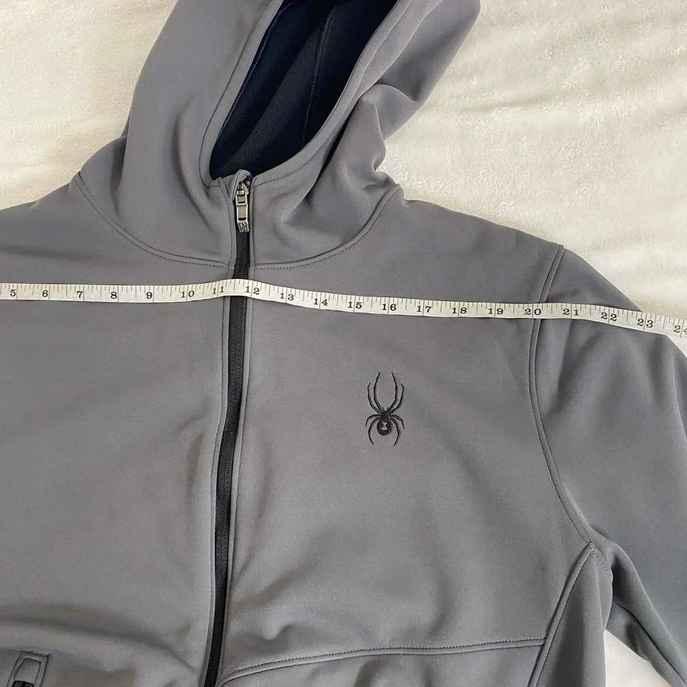 Spyder Men's Hooded Softshell Jacket - Gray Size M